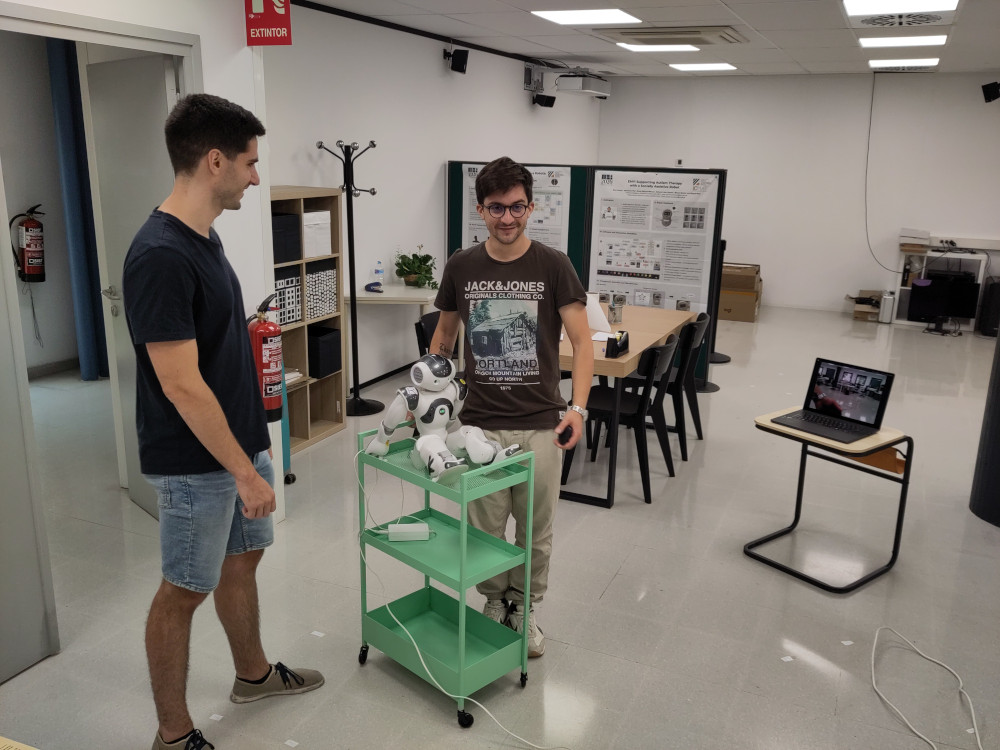 Picture of an experiment with Nao robots